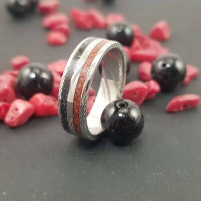 SERPENT Jaspe rouge et Onyx